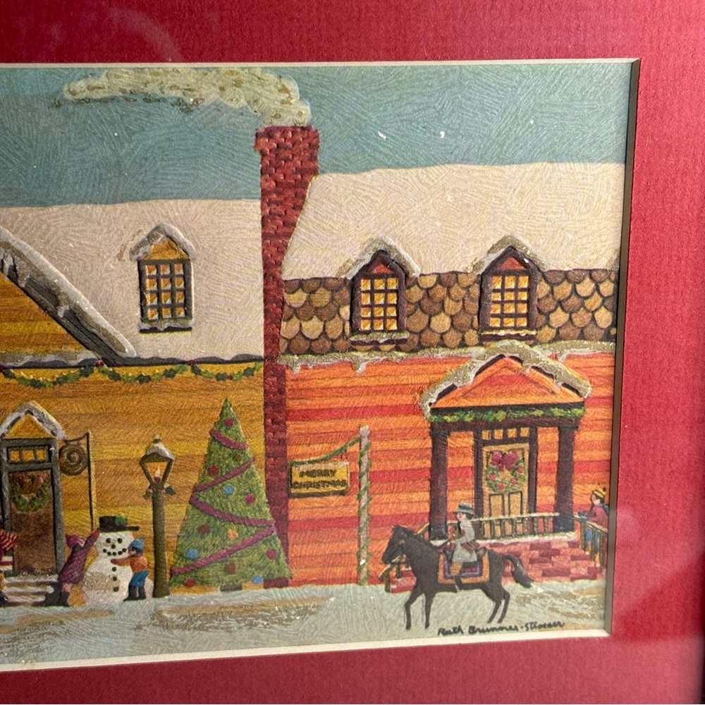 Pittsburgh Artist Ruth Brunner- Strosser Signed Print Christmas City Scene Horse - Picture 6 of 10